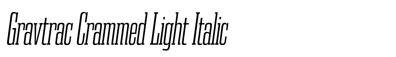 Gravtrac Crammed Light Italic
